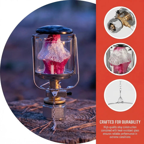 Go To Portable Camping Lantern With Adjustable Brightness And Warm Glow Rugged Copper And Stainless Steel Build