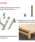Premium Beefy M6 Socket Head Cap Screws And Barrel Nuts Furniture Repair Kit For Baby Cribs Bunk Beds Woodwork Projects And Home Fixes Complete 50 Piece Hardware Set featuring stainless steel bolts.