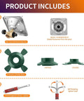Product components for Lightweight Propane Camping Stove With Adjustable Burner 10000 BTU Portable Single Burner Cooker USB Lighter