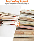 Heavy Duty Wall Mounted Lumber Storage Racks Wood Organizer 3 Level Metal Shelves Pack Of 4 with wood planks vs floor storage