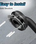 Built Different 24 Inch Matte Black Bathroom Grab Bars Two Pack Wall Mounted Safety Handles with installation details.