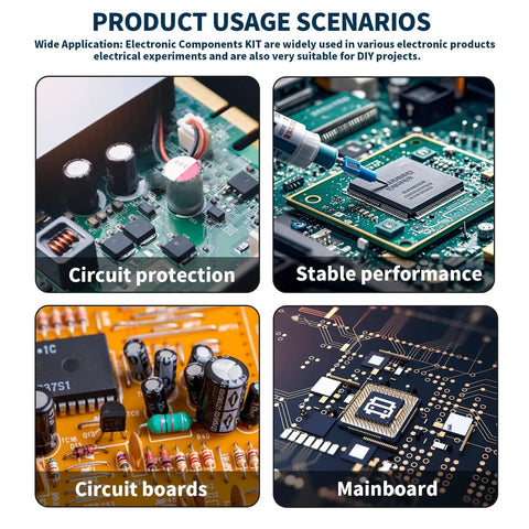 Badass 6390 Piece 0603 SMD Electronic Component Kit With Massive Stash Of Resistor Capacitor Diode Transistor IC Inductor LED SMT Assortment on circuit boards and mainboards.