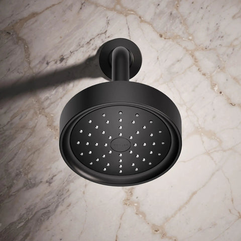 Purist Single Function Showerhead With Matte Black Finish, 2.5 GPM Flow, High Pressure Sprayface With 66 Nozzles