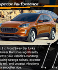 Orange Ford Escape SUV with 2 Pack Front Stabilizer Sway Bar Links For Ford Escape, Focus, Transit Connect, C-Max, Mazda 3, Volvo C30 C70.