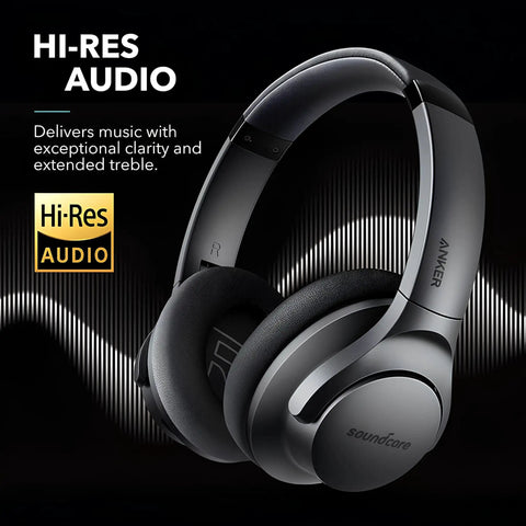 All Day Wireless Over Ear Headphones With Active Noise Canceling, 60 Hour Battery Life, Hi Res Audio, Deep Bass, USB C Charging