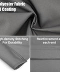 Thick 600D Oxford Waterproof Swing Seat Cover Replacement showing PU coating, stitching, and reinforcements, gray material