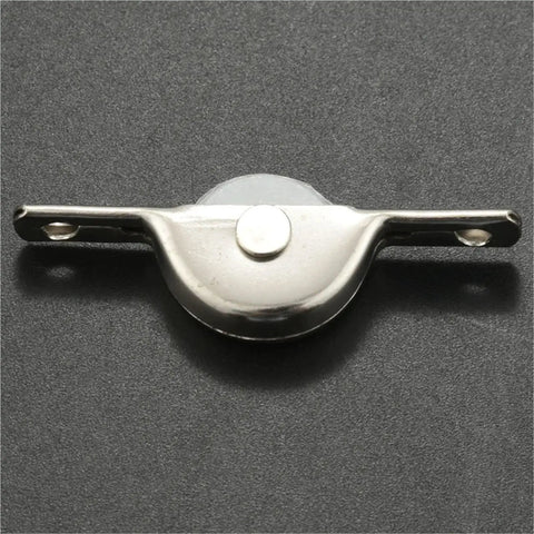 Close-up of a flat flanged track pulley, part of the 10 Pack Heavy Duty Nylon Sliding Door Roller Wheels With Precision Ball Bearings.