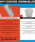 Comparison of SPX2800M Pool Pump Basket Replacement For Max Flo SP1800 And SP2800 with standard basket features.