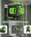 360 Degree Self Leveling Laser Level With 47 Inch Tripod 3x360 Cross Line Green Laser For Construction Tiling And Picture Hanging