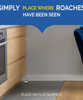 Fast Acting Liquid Roach Bait 6 Pack near kitchen baseboards for effective cockroach control and nest elimination.