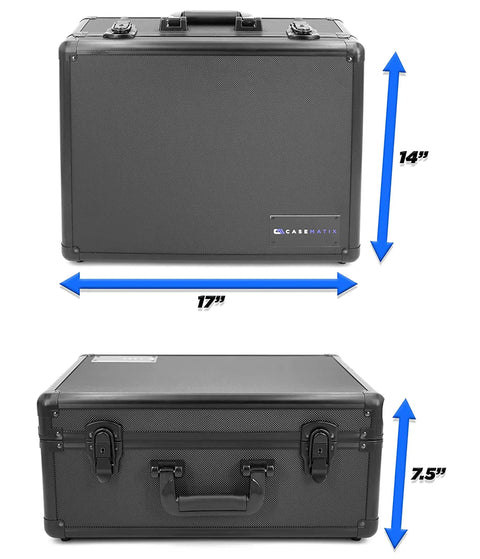 17 Inch Locking Storage Box With Two Layer Customizable Foam Hard Shell Aluminum Frame Lock Box for dorm room secure items view