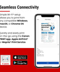 Smartphone showing print preview of a document, highlighting seamless connectivity for Color Wireless Duplex Printer All In One With Scanner Copy Fax Four In One 35 PPM Color And Black White Auto Document Feeder Quick First Print Time Easy Wireless Setup 3 Year Limited Warranty.