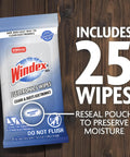 Electronic Cleaning Wipes for Screens and Gadgets, Pre-Moistened, Resealable Pack, 25 Count, displayed against wooden table.