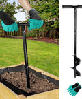 Person using Built Tough Aerator Tool With Rotating Spiral For Outdoor Tumbler Bins And Bags Tall 33 Inch Stand Up Turner