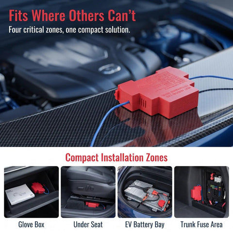 Hella Reliable Automatic Fire Extinguishing Device With Dual Nozzles For Electrical Panels And Control Cabinets Using Heat Triggered Thermal Release Suppression System Pack Of Two installed in compact spaces.