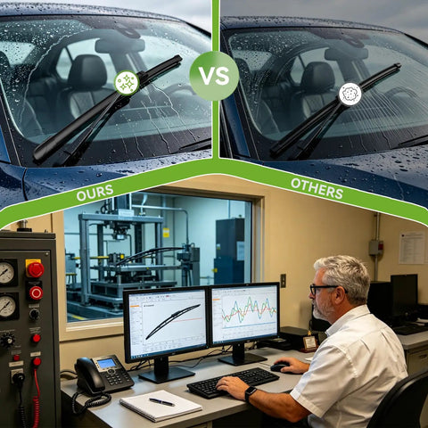 Comparison of Straight Up Premium All Season Windshield Wiper Blades 22 Inch and 22 Inch Pair U J Hook Fitment versus others.
