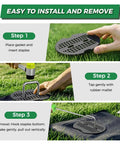 Installation steps for Beefed Up Six Inch Landscape Staples Kit With Fifty Galvanized U Shaped Stakes Fifty Gaskets Pick Hook And Rubber Mallet For Lawn Sod Weed Mat 11 Gauge Garden Pins For Yard.