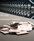 Heavy Duty Reclosable Fastener Tape Featuring Rock Solid Grip Mushroom Stem Mount Strips weatherproof 12 pack bundle on surface.