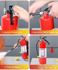 Professional Grade ABC Dry Chemical Fire Extinguisher With Wall Mount 2A 10B C Rating demonstrating safe usage steps.