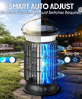 Outdoor Bug Zapper Sun Powered Mosquito Killer Cordless Rechargeable Battery IP66 Waterproof Long Runtime Portable Fly Zapper in garden