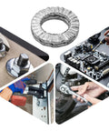 Heavy Duty M6 Wedge Lock Washers Set Premium Manganese Steel, 10 8mm x 6 5mm, for automotive and machinery applications.