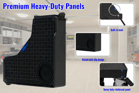 Premium Heavy Duty Tire Dolly With 500 Lb Load Capacity And Smooth Rolling Garage Storage Rack showcasing anti-slip design and built-in level.