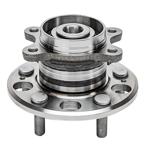 Dual Rear Wheel Bearing Hub Assembly Kit For 2008 2010 Hyundai Elantra Non Abs Setup with metal flange and smooth bearing surface.