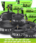 Two Pack 26 Inch Bicycle Tubes With 32mm Schrader Valve Fits 26x1.75 Through 2.125 Tire Sizes Compatible With Road MTB And City Bikes