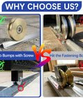 Comparison of sliding gate rollers, showcasing Hella Tough Thirty Foot Extra Wide Three Point Five Inch Heavy Duty V Track for smooth gliding.