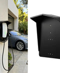 Tough As Nails Ev Charger Protective Cover With Heavy Duty Weatherproof Canopy for electric car charging station in matte black.