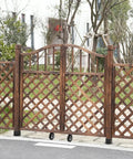 Heavy Duty Metal Farm Gate Wheel Caster Engineered For Smooth Operator Performance And Rock Solid Five Hundred Pound Support With Zero Fuss Setup on wooden gate.