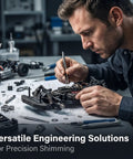 Man using Top Shelf M8 Steel Shim Washers Set Eighty Pieces Precision Ultra Thin Spacers for electronics assembly.