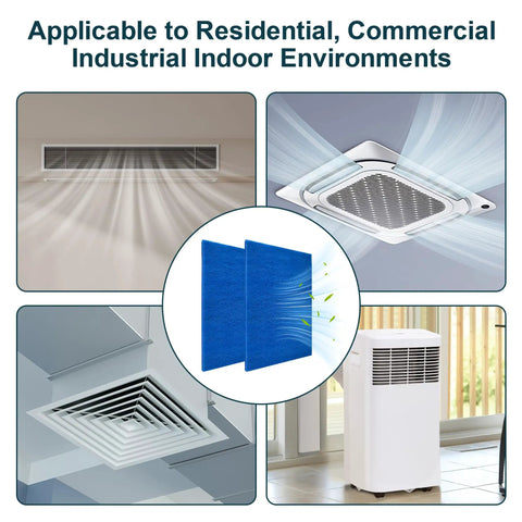 Premium Washable Reusable Air Filter 20X30X1 Tidy Home HVAC in residential and industrial settings with air flow illustration.