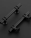 30 Pack 5 Inch Matte Black Cabinet Pulls With Round Base For Kitchen Cabinets And Drawer Fronts, 3 Inch Center To Center