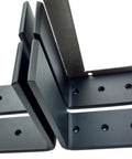 Heavy Duty L Brackets For Countertop Support Black Steel Six By Eight Inches Three Eighths Inch Thick Holds Up To 150 Lbs Hidden