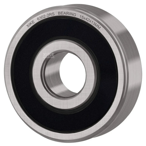 Premium Heavy Duty Deep Groove Ball Bearings 6302 2Rs with dual nitrile seals, 15mm bore, 42mm outer diameter for motors.