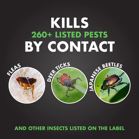 Triazicide Insect Killer For Lawns And Landscapes Concentrate 32 Ounces kills fleas, deer ticks, Japanese beetles by contact