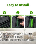 Installation steps for Dual Rubber Roller Brush Replacement For Roomba I And J Series Vacuums Fits I1 I1 Plus I3 Plus I4 Plus I6 I7 I8 J5 J5 Plus J6 J7 J8 J9 E5 E6 All Surface Cleaning Parts Kit Must Have