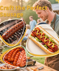 Hot Dog Cutter Criss Cross Slicer with No Touch Release grilling and serving summer BBQ sausages