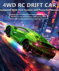 Remote Control Drift Car One Twenty Four Scale With 2.4GHz Four Wheel Drive High Speed RC Toy Up To 15 KMH LED Lights