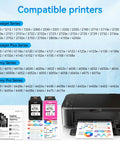 67XL Black Color Ink Cartridges Combo Pack Compatible With HP 67 Ink For DeskJet And Envy Series Printers with printer and documents