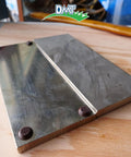 Dia Sharp Diamond Knife Sharpener Bench Stone Coarse 325 Grit with Non Slip Base on Wooden Surface
