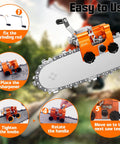 Manual Chainsaw Sharpener Set With Durable Clamp Portable Hand Crank Chain Grinder for precise 30-degree sharpening on chainsaw blade.