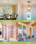 Dimmable Candelabra LED Light Bulbs 40W Equivalent E12 CA10 Flame Tip 2700K warm light in dining room, foyer, bathroom, porch