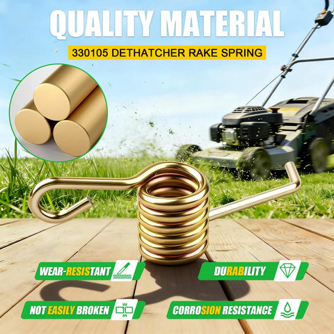 330105 Replacement Spring 3 Pack For 330100 Universal Power Rake Dethatcher Lawn Tension Spring on outdoor lawn surface