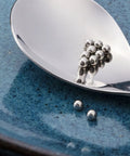10 Pack 16G Externally Threaded Dope Replacement Balls 3mm For Lip Septum Nose Cartilage Tragus Helix Daith Rook Ear Piercing Jewelry Hypoallergenic Stainless Steel Ends For Body Piercing Barbells on spoon