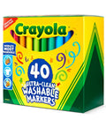 Ultimate Washable Broad Line Marker Haul 40 Pieces Assorted Brilliant Shades in a colorful pack for kid-friendly art.