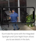 Image showing Outdoor Wireless Security Cameras Bundle With 2K Video, Battery Powered Two Camera System monitoring a person.