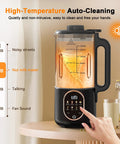50 Oz Nut Milk Maker Machine Ten In One Automatic Plant Based Milk Maker with auto clean feature displayed on kitchen counter