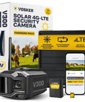 Zero Fuss Off Grid Farm Security Camera Using 4G LTE Cellular Data And Rock Solid Solar Setup, V300 model with solar panel included.